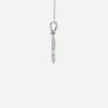 Side View of White Gold DÉLIVRÉE Christian Necklace For Women