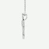 Side view of white gold UNCONDITIONAL Christian necklace for women