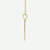 Side View of Yellow Gold BLESSED Christian Necklace for Women