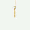 Side View of Yellow Gold DÉLIVRÉE Christian Necklace For Women
