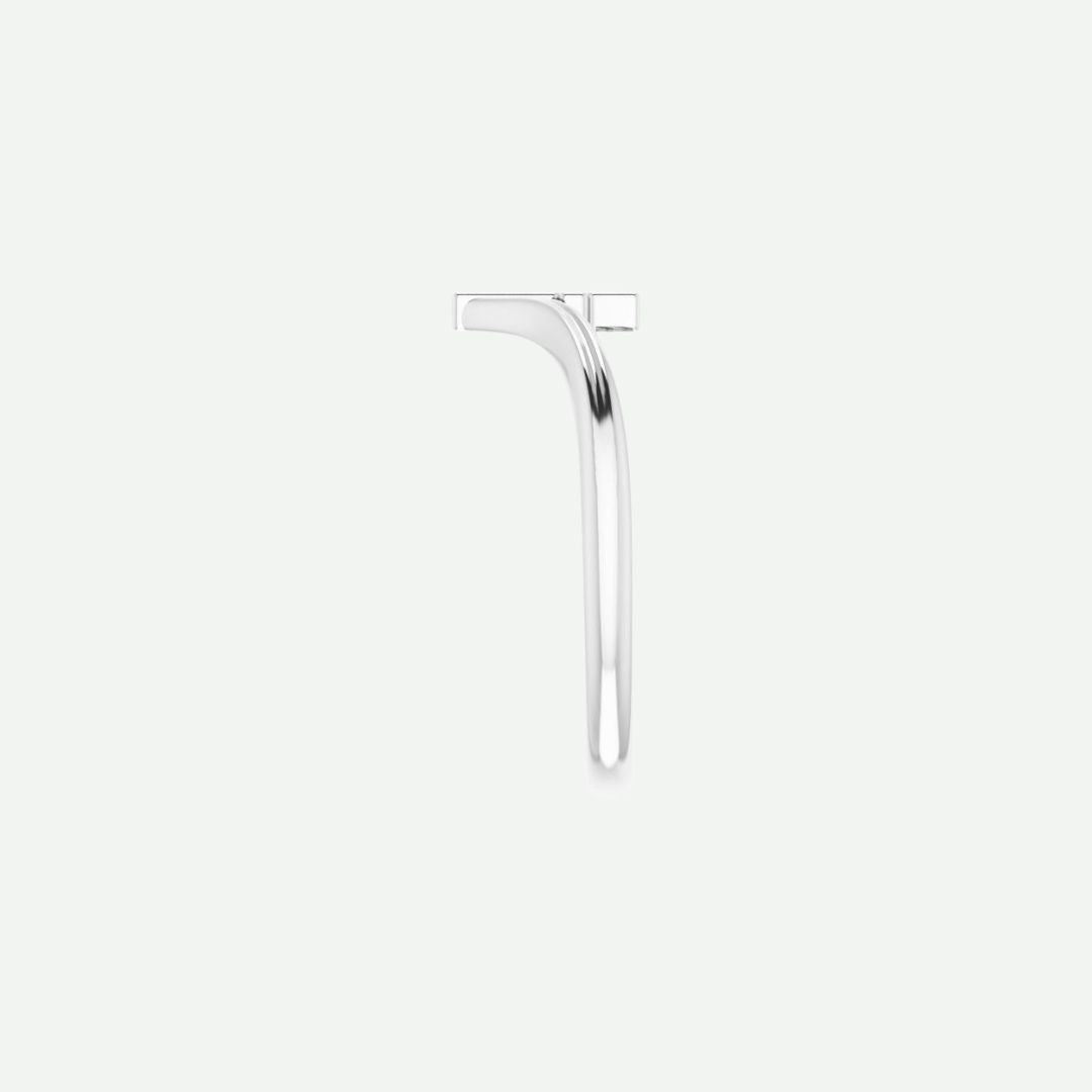 Side View of White Gold SUSTAINED Christian Ring For Women