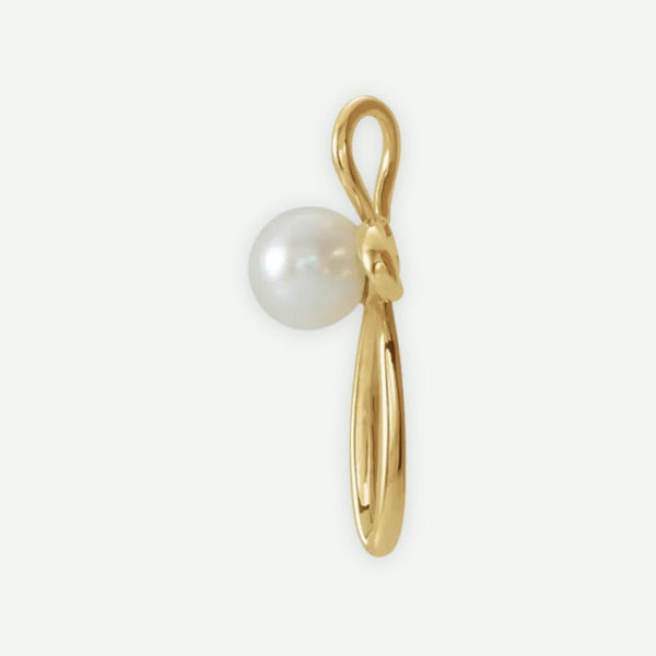 Side View of Yellow Gold DISCERNMENT Christian Pendant For Women