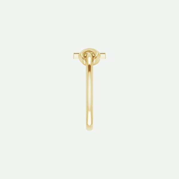 Side View of Yellow Gold INFINITE LOVE Christian Ring For Women
