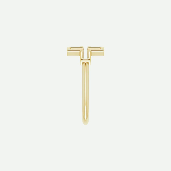 Side View of Yellow Gold PERPÉTUEL Christian Ring For Women