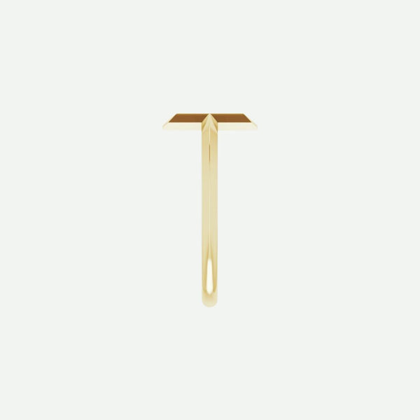 Side View of Yellow Gold PINNACLE Christian Ring For Women
