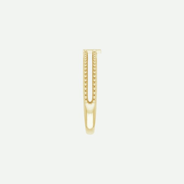 Side View of Yellow Gold TIMELESS Christian Ring For Women