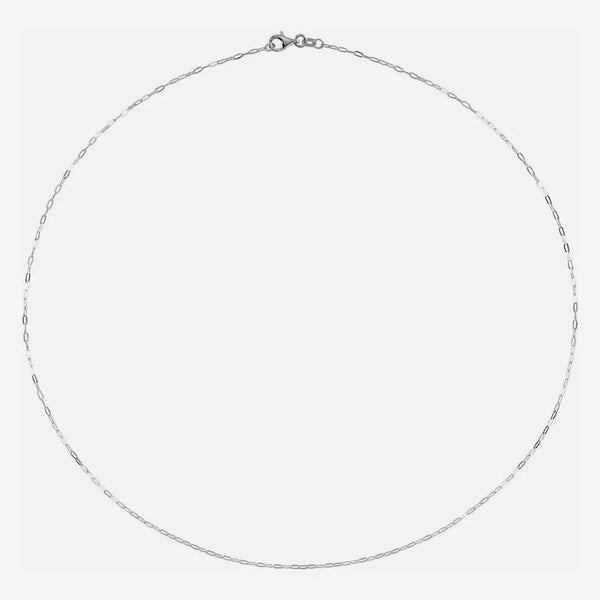 Top View of Sterling Silver PAPERCLIP STYLE Chain