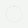 Top View of BEADED CABLE Rose Gold Chain For Women