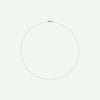 Top View of BEADED CABLE White Gold Chain For Women