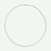 Top View of DOUBLE STRANDED CABLE UNISEX SILVER CHAIN