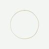 Top view of GOLD CURB yellow gold chain for women