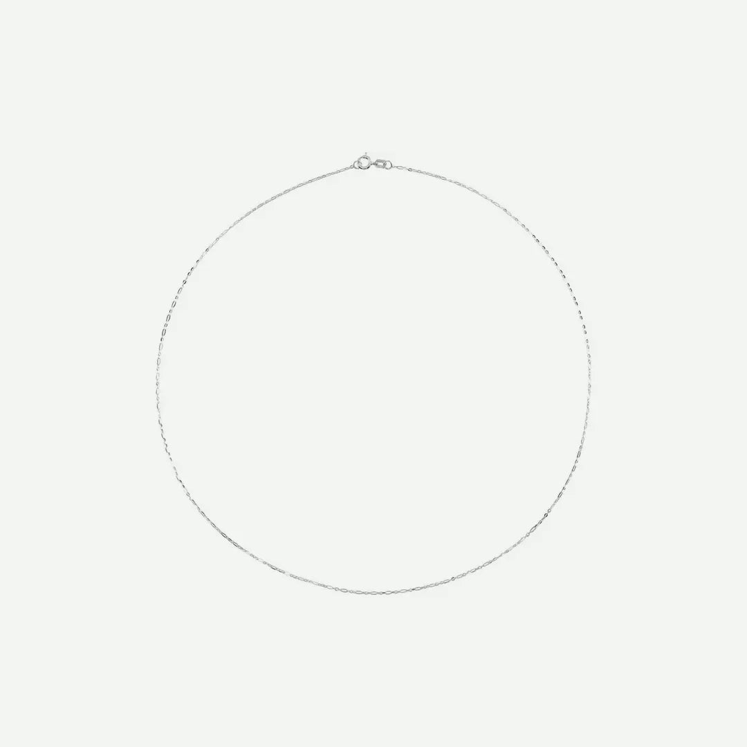 Top view of GOLD FIGARO white gold chain for women