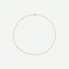 Top View of HEARTED Yellow Gold Chain for Women