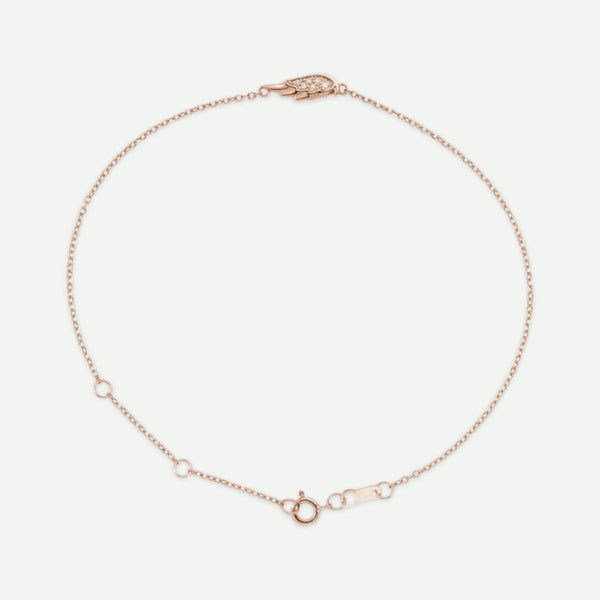 Top View of Rose Gold ANGEL WING Christian Necklace For Women