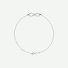 Top view of sterling silver INFINITE LOVE Christian bracelet for women