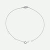 Top View of White Gold ANGEL WING Christian Necklace For Women