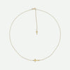 Top View of Yellow Gold UNBOUND Christian Necklace For Women