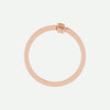 Top View of Rose Gold BEAUTÉ Christian Ring For Women