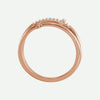 Top View of Rose Gold JUSTIFIED Christian Ring For Women