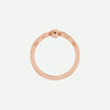 Top View of Rose Gold KNOTTED Christian Ring For Women