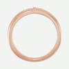 Top View of Rose Gold RECONCILED Christian Ring For Women
