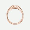 Top View of Rose Gold SIGNATURE Christian Ring For Women