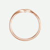 Top View of Rose Gold SOLACE Christian Ring For Women
