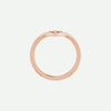 Top View of Rose Gold SUSTAINED Christian Ring For Women