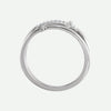Top View of Sterling Silver JUSTIFIED Christian Ring For Women