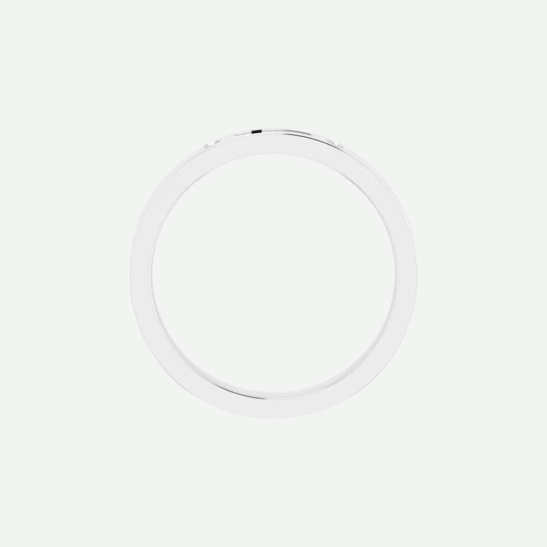 Top View of Sterling Silver PIERCED Christian Ring For Women