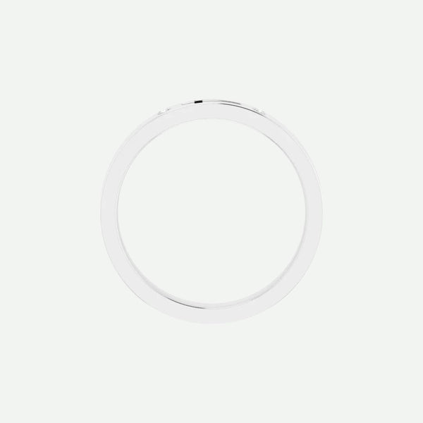 Top View of Sterling Silver PIERCED Christian Ring For Women