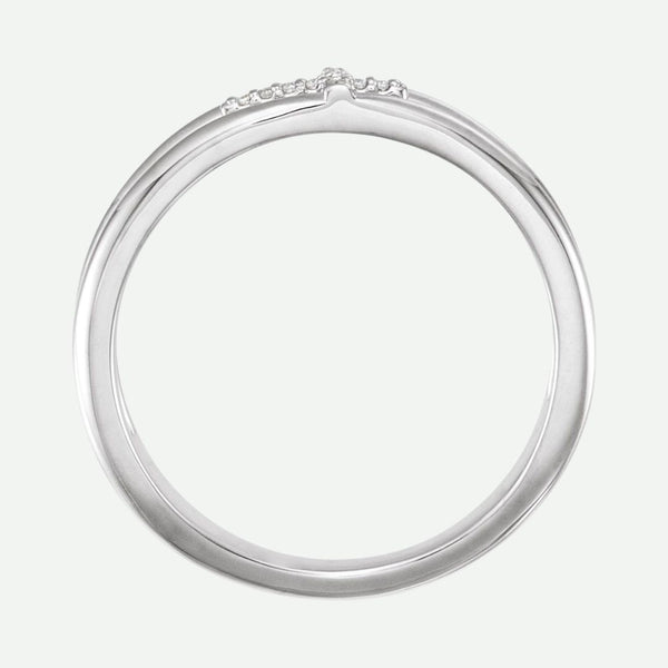 Top View of Sterling Silver RECONCILED Christian Ring For Women