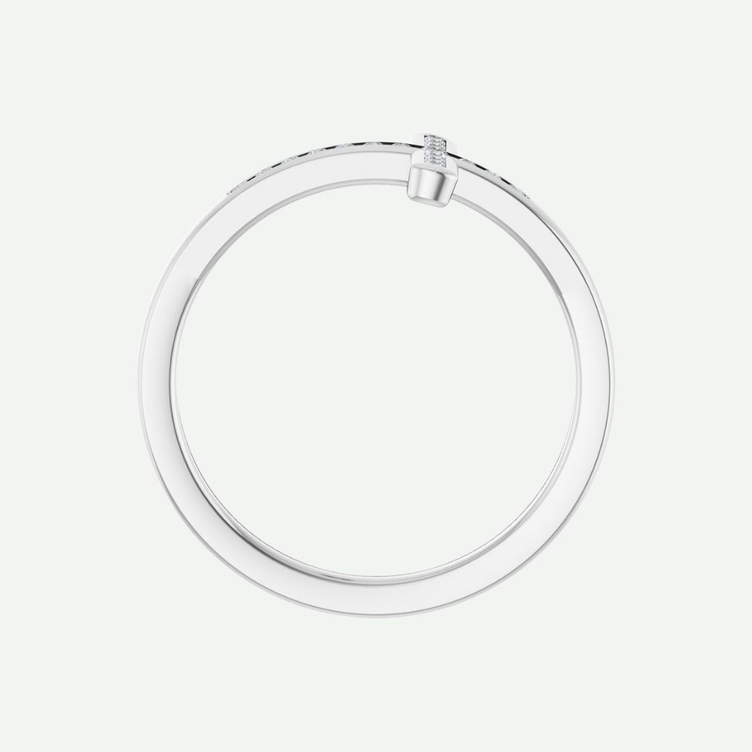 Top View of Sterling Silver REDEEMED Christian Ring For Women