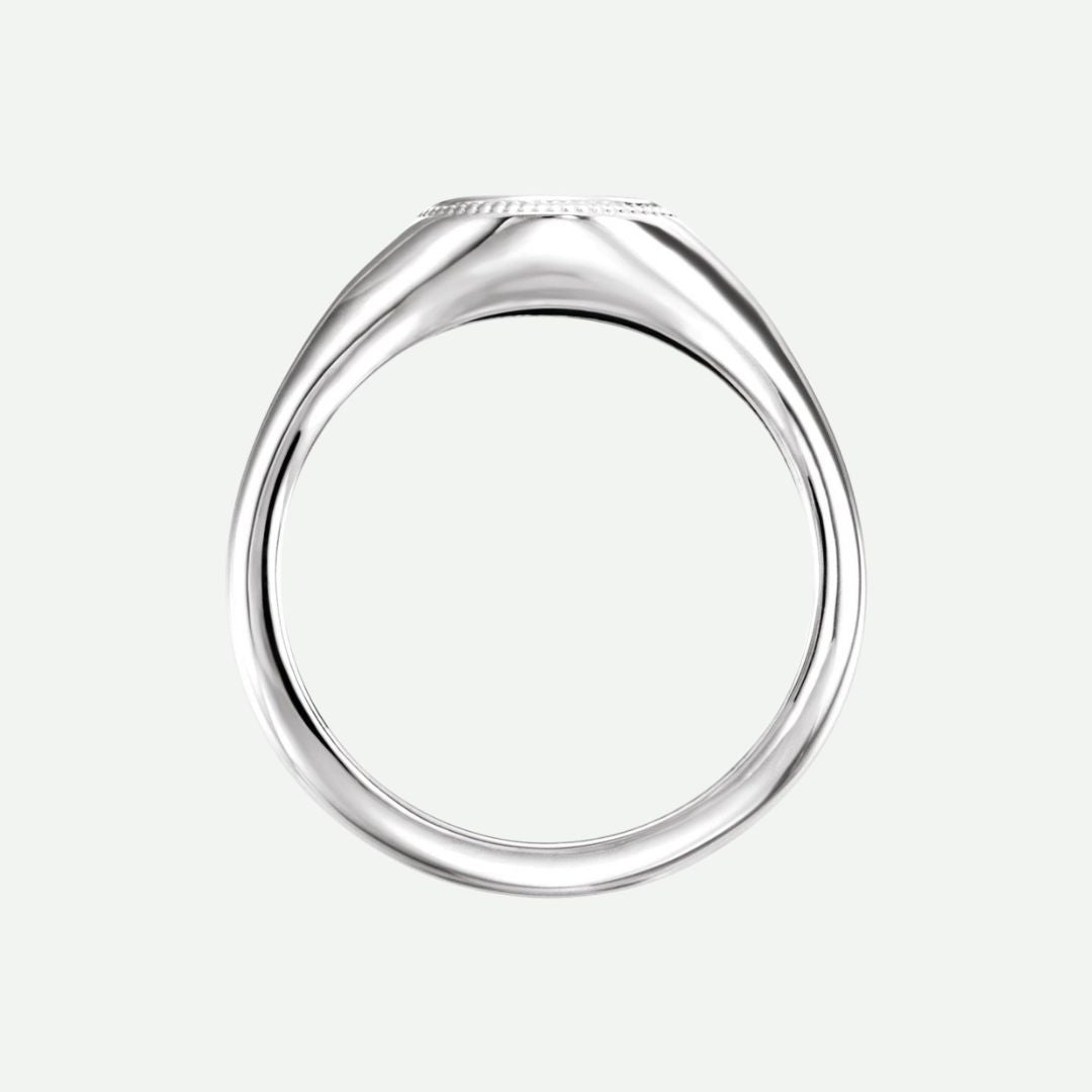 Top View of Sterling Silver SIGNATURE Christian Ring For Women