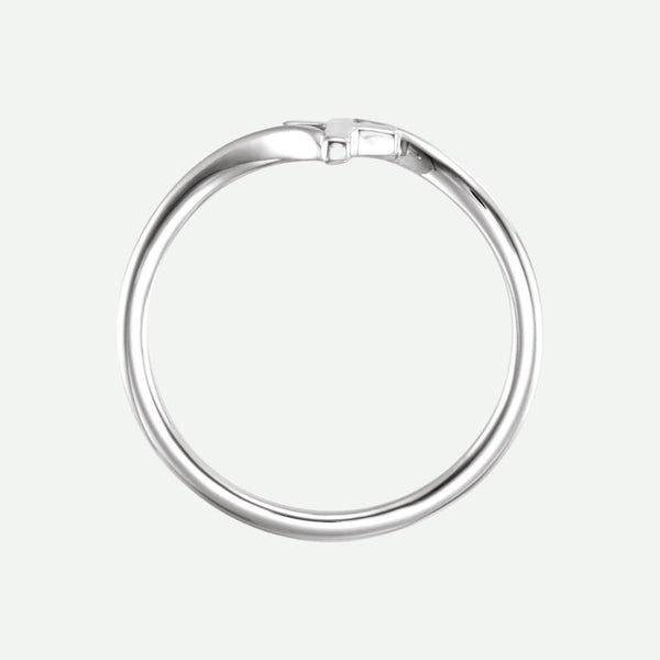 Top View of Sterling Silver SOLACE Christian Ring For Women