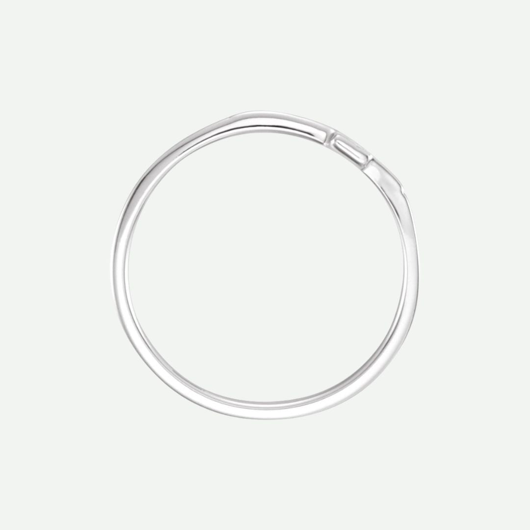 Top View of Sterling Silver THE RUGGED CROSS Christian Ring For Women