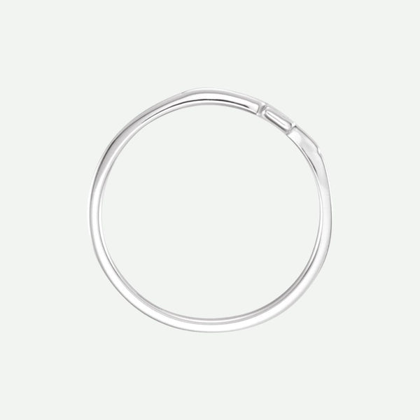 Top View of Sterling Silver THE RUGGED CROSS Christian Ring For Women