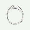 Top View of White Gold SIGNATURE Christian Ring For Women