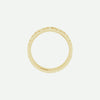 Top View of Yellow Gold CROSSED Christian Ring For Men