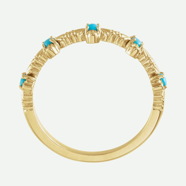 Top View of Yellow Gold ENDURE Christian Ring For Women