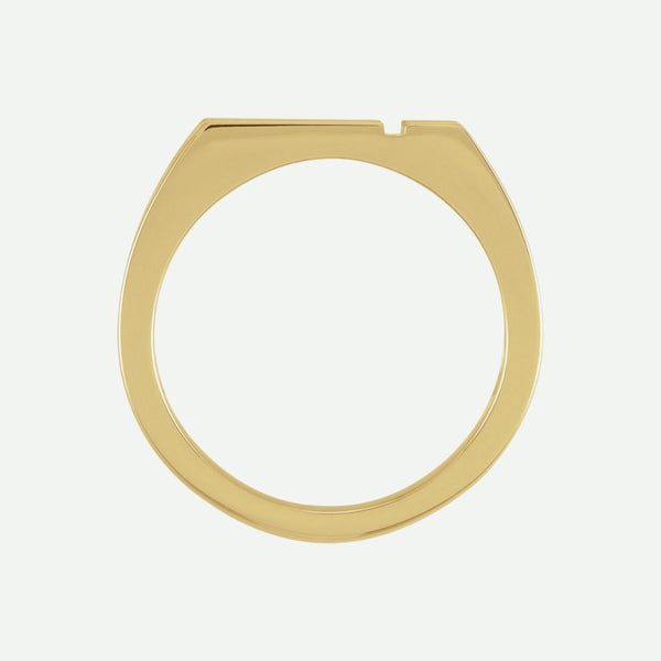 Top View of Yellow Gold INSPIRÉ Christian Ring For Men