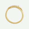 Top View of Yellow Gold JUSTIFIED Christian Ring For Women