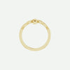 Top View of Yellow Gold KNOTTED Christian Ring For Women