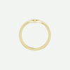 Top View of Yellow Gold SUSTAINED Christian Ring For Women