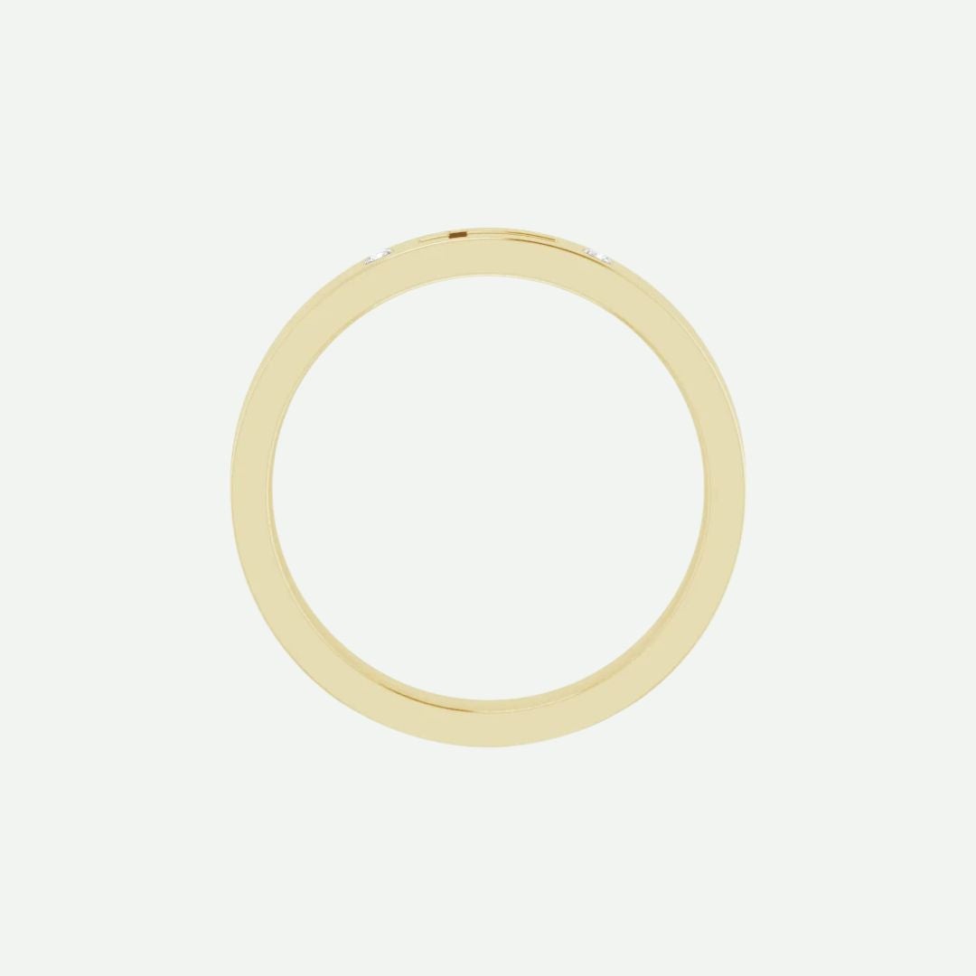 Top of Yellow Gold PIERCED Christian Ring For Women
