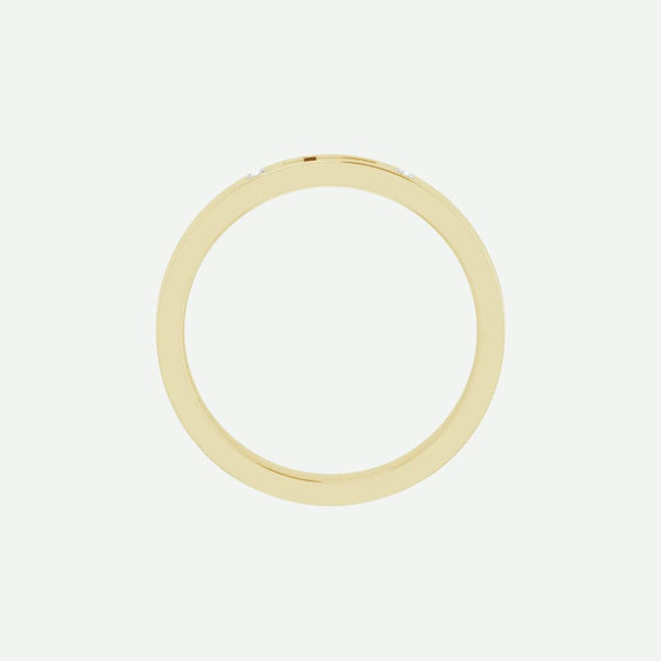 Top of Yellow Gold PIERCED Christian Ring For Women
