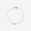Top view of white gold CARRIED Christian bracelet for women