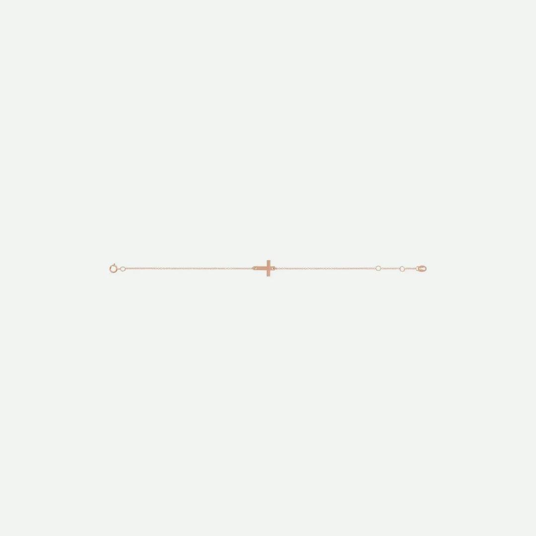 Carried-Christian-Bracelet-For-Women-Rose-Gold-Top-View