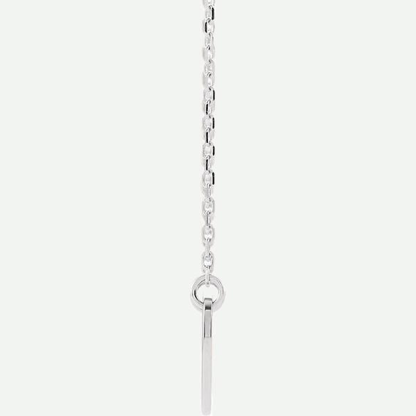 Side view of 14K White Gold PURE LOVE Christian Necklace | Glor-e