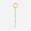 Side view of Yellow Gold FOOTPRINTS unisex Christian pendant